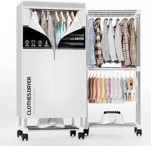 _Mega Brand Clothes Dryer, Portable Drying Machine with Timer, 60inch Laundry Drying Wardrobe with Large Capacity, Electric Dryer/Rack for Home | Appartments (Grey ZL8)