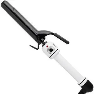 _Mega Brand  Pro Artist Nano Ceramic Curling Iron/Wand | For Smooth, Shiny Hair (1 in) Black/White