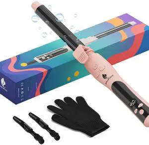 _Mega Brand Automatic Curling Iron, 1 Inch Ionic Hair Curler, Self Rotating Curling Wand with Longer Barrel for Waves and Curls, Unique Button to Enable/Distable Rotation, Get Rid of Accidentally Hit
