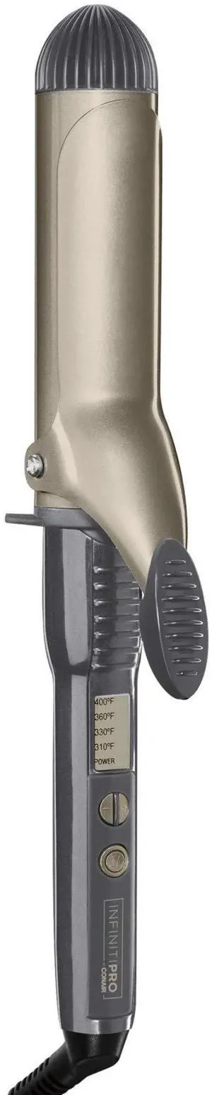_Mega Brand INFINITIPRO Tourmaline 1 1/2-Inch Ceramic Curling Iron, 1 ½ inch barrel produces soft waves  for use on medium and long hair