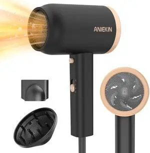 _Mega Brand Hair Dryer, 1875 Watts Fast Drying Blow Dryer with Diffuser and Concentrator, Compact Lightweight Hair Dryer for Women and Men