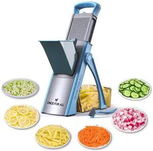 Upgrade Safe Mandoline Slicer Plus, Bigger Size, SkyBlue Upgrade Safe Mandoline Slicer Plus, Bigger Size, SkyBlue