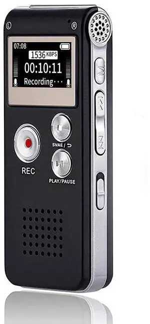 _Mega Brand Digital Voice Recorder 16GB Voice Recorder with Playback for Lectures - USB Rechargeable Dictaphone Upgraded Small Tape Recorder Device