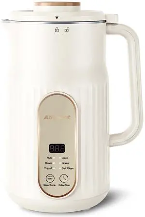 Nut Milk Maker, N2 Automatic Almond Milk Machine for Homemade Plant-Based Milk, Oat, Soy, Yogurt, 5 Modes/35OZ Big Capacity Soy Milk Maker with Delay Setting and Self Cleaning (Cream) Nut Milk Maker, N2 Automatic Almond Milk Machine for Homemade Plant-Based Milk, Oat, Soy, Yogurt, 5 Modes/35OZ Big Capacity Soy Milk Maker with Delay Setting and Self Cleaning (Cream)