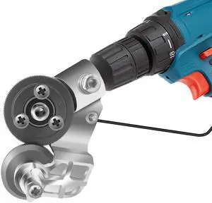 Sheet Metal Cutter for Drill, Sheet Metal Cutter Drill Attachment | Metal Nibbler Drill Attachment, Electric Drill Metal Cutter Attachment for Cutting Iron, White Sheet, Steel, Copper, Aluminum Sheet Metal Cutter for Drill, Sheet Metal Cutter Drill Attachment | Metal Nibbler Drill Attachment, Electric Drill Metal Cutter Attachment for Cutting Iron, White Sheet, Steel, Copper, Aluminum