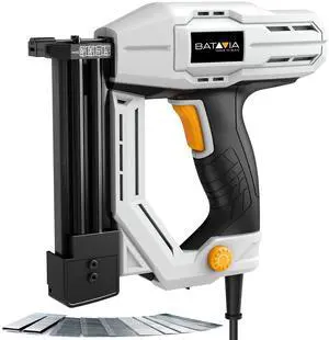 _Mega Brand Electric Nail, 2-in-1 Staple Gun Brad Nailer 18 Gauge for Heavy Duty, 120V Stapler Gun for Upholstery, Carpentry, DIY, 3/4'' Narrow Crown Staples 200pcs and Nails 800pcs Included