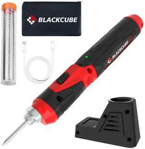 _Mega Brand  Cordless Soldering Iron Kit - Portable 2000mAh USB Rechargeable Soldering Iron Tools with LED Spotlight Max 878 Fast Heating 4V Lithium-Ion Battery