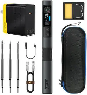 _Mega Brand 100W Portable Corded Soldering Iron Kit, 2S Fast Heating, 212-842, Pre-set 3 Groups Temperature, 3 210 Soldering Tips, Smart Digital Soldering Iron Pen for Electronics Precision Repair