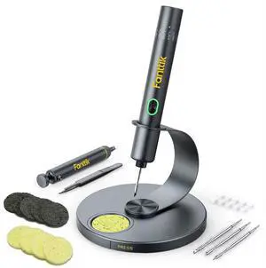 T1 Max Soldering Iron Kit, Cordless Soldering Iron, 7 Seconds Fast Heating(390°F-840), Auto Sleep, 4 Precision Soldering Tips(C210), 360° Swivel Stand, Soldering Iron for Precision Repair