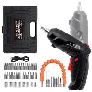 _Mega Brand  Screwdriver, Charging 2-3hours, 47 pcs Accessories Small Drills for Moving, Disassembling and Reassembling Cabinets and Beds not Suitable for Construction Sites and Concrete Drilling