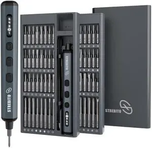 _Mega Brand Mini Electric Screwdriver Set, 70-in-1 Max Precision Electric Screwdriver Kit with Lights, 5 Upgraded Torque Levels, 64 Magnetic Bits, Electric Screwdriver Cordless for PC RC Electronics _Mega Brand Mini Electric Screwdriver Set, 70-in-1 Max Precision Electric Screwdriver Kit with Lights, 5 Upgraded Torque Levels, 64 Magnetic Bits, Electric Screwdriver Cordless for PC RC Electronics