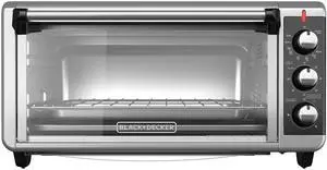 _Mega Brand  8-Slice Extra Wide Convection Toaster Oven, Fits 9"x13" Oven Pans and 12" Pizza, Bake, Toast, Broil, and Keep Warm Functions, Countertop Compact Design with Stainless Steel Finish