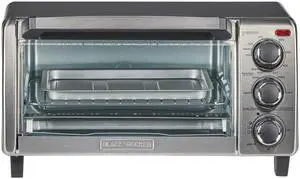 4-Slice Convection Oven, Stainless Steel, Curved Interior Fits a 9 inch Pizza, TO1313SBD