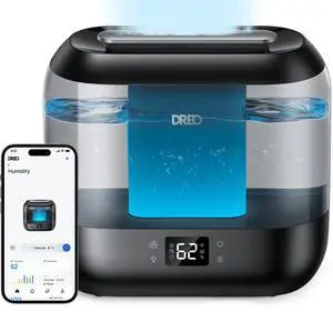 _Mega Brand Smart Humidifiers for Bedroom, Top Fill 4L Supersized Humidifier Large Room with 28 dB, 36H Runtime, Touch/APP/Voice Control, Nightlight, Cool Mist Humidifiers for Baby, Plants, Indoor