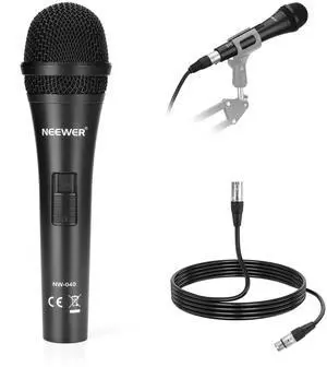 NW-040 Cardioid Dynamic Microphone with XLR Cable, Rigid Metal Housing, Unidirectional Pickup Mic for Musical Instruments Voice Public Speech Podcast Singing PC Gaming Streaming Studio, Black NW-040 Cardioid Dynamic Microphone with XLR Cable, Rigid Metal Housing, Unidirectional Pickup Mic for Musical Instruments Voice Public Speech Podcast Singing PC Gaming Streaming Studio, Black