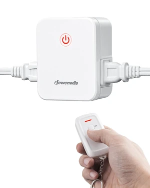 Indoor Remote Outlet, Wireless Remote Light Switch | 2 Side Outlets, No Interference, No Wiring, 100FT RF Range, 15A/1875W, Compact Design, Programmable for Lights Fans Chargers Indoor Remote Outlet, Wireless Remote Light Switch | 2 Side Outlets, No Interference, No Wiring, 100FT RF Range, 15A/1875W, Compact Design, Programmable for Lights Fans Chargers