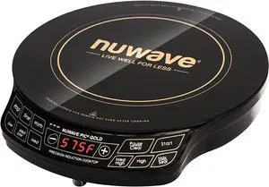 _Mega Brand Gold Precision Induction Cooktop, Portable, Powerful with Large 8 Heating Coil,100°F to 575°F, 3 Wattage Settings, 12 Heat-Resistant Cooking Surface