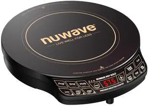 _Mega Brand Precision Induction Cooktop Gold, 12 Shatter-Proof Ceramic Glass Surface, Large 8 Heating Coil, Portable, 51Temp Settings 100°F to 575°F, 3 Wattage Settings 600, 900, and 1500 Watts