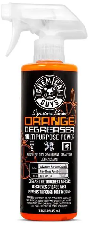 _Mega Brand  Signature Series Orange Degreaser, Heavy-duty All-purpose Cleaner For Engines, Tires, Undercarriages & More, Professional Strength Formula, Breaks Down Grease, Oil & Grime - 16 fl oz