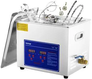 _Mega Brand  Professional Ultrasonic Cleaner 10L/2.5 Gal, Easy to Use with Digital Timer & Heater, Stainless Steel Industrial Machine for Jewelry Dentures Small Parts, 110V, FCC/CE/RoHS Certified