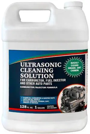 _Mega Brand  Ultrasonic Cleaner Solution for Carburetors and Engine Parts. Concentrated Washing Compound for use in Ultrasonic Machines and Immersion Washers - Automotive Fluid (1 Gallon)