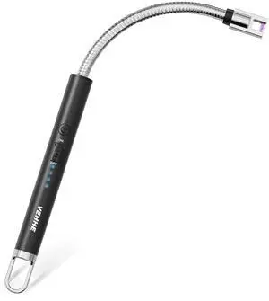 VEHHE Candle Lighter, Electric Rechargeable Arc Lighter with LED Battery Display Long Flexible Neck USB Lighters for Light Candles Gas Stoves Camping Barbecue VEHHE Candle Lighter, Electric Rechargeable Arc Lighter with LED Battery Display Long Flexible Neck USB Lighters for Light Candles Gas Stoves Camping Barbecue