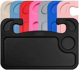 Steering Wheel Desk Tray for Eating, Laptops - Hooks Onto Most Vehicle Steering Wheels, Road Trip Accessory, Car Table Steering Wheel Desk Tray for Eating, Laptops - Hooks Onto Most Vehicle Steering Wheels, Road Trip Accessory, Car Table