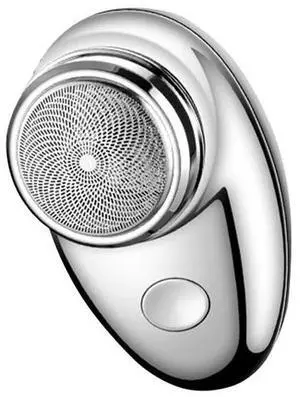 _Mega Brand Portable Mini Electric Shaver for Men & Women, USB Rechargeable, One-Button Operation, Waterproof, Travel & Office Shaver, Silver.