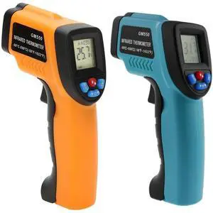 _Mega Brand Digital No-Touch Forehead Thermometer  Instant-Read Infrared Fever Alarm for Adults, Kids & Baby, 40-Memory,°C/°F Switch, Silent Mode Home, Clinic, Travel, Daycare, School, Hospital; Blue.