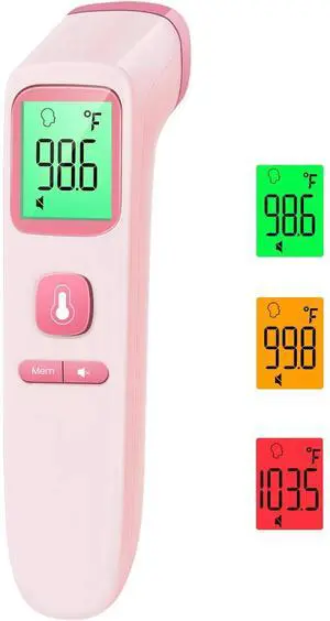 _Mega Brand Digital No-Touch Forehead Thermometer for Adults & Kids - 1 Second Fast Result, Fever Alarm, Easy to Use, FSA/HSA Eligible, 2-in-1 Mode.