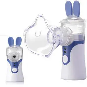 _Mega Brand Handheld Personal Humidifier for Adults & Kids  Portable Ultrasonic Cool-Mist Device with 3 Masks, 3 Output Modes, USB Rechargeable  Travel-Ready Mini Nebulizer for Home, Office, Car.