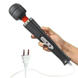 _Mega Brand 10-Speed Wired Handheld Massager  Powerful Vibration Therapy for Sports Recovery, Deep-Tissue Muscle Relief & Body Pain  12 ft Cord, 4 Massage Heads, Ergonomic Grip, Black.