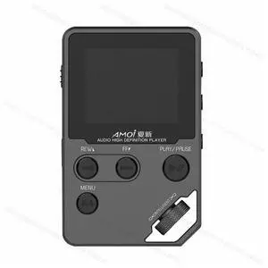 Amoi C10 Hi-fi Stereo Music MP3 Player HD Lossless Mini Sports Jogging DAC MP4 Support Radio TF DSD eBook Recorder Trackwheel Walkman Grayish Black 16GB