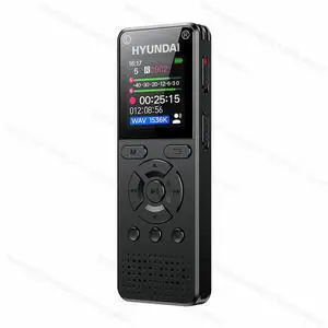 Hyundai E760 Professional HD Denoise Mini Dual Mic Digital Voice activate Recorder Class Meeting Training Audio record Dictaphone 32GB