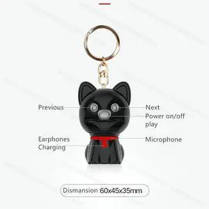 Hyundai IT Mini Cute Doll Children Safe Digital voice-activated recorder Dictaphone 8GB Black