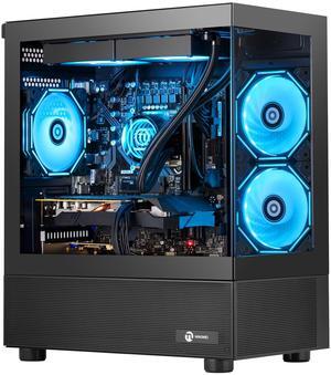 Ningmei Gaming Desktop Computer PC, AMD Ryzen 7 5700X, RTX 5060ti, 32GB DDR4 RAM, 1TB NVME SSD, 240 Liquid Cooler, 650W PSU, Wi-Fi, ARGB Fans , Game Design Office, Windows 11 Home , Prebuilt Gaming PC