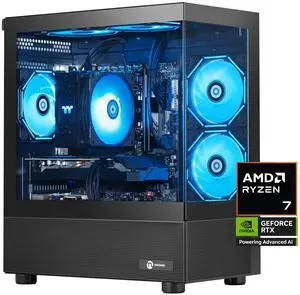 NINGMEI Gaming PC Desktop, AMD Ryzen 7 9700X 8 core 3.8GHz(up to 5.5GHz), NVIDIA RTX 5060 8GB GDDR7, 1TB Gen4 NVMe SSD, 32GB 6000Mhz DDR5 RAM, 650W PSU, Wi-Fi, Win 11 HOME,Prebuilt Gaming PC, Black NINGMEI Gaming PC Desktop, AMD Ryzen 7 9700X 8 core 3.8GHz(up to 5.5GHz), NVIDIA RTX 5060 8GB GDDR7, 1TB Gen4 NVMe SSD, 32GB 6000Mhz DDR5 RAM, 650W PSU, Wi-Fi, Win 11 HOME,Prebuilt Gaming PC, Black