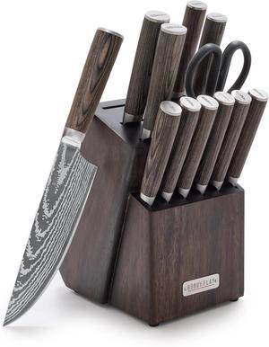 13 Piece Stainless Steel Cutlery Kitchen Knife Block Set
