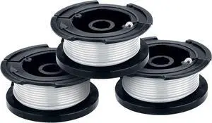 BLACK+DECKER Weed Eater String, Trimmer Line, 3-Pack, 30-Feet of Replacement Spool, 0.065-Inch Diameter (AF1003ZP)