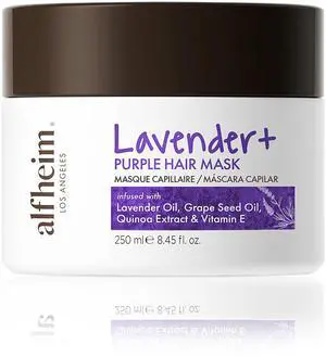 ALFHEIM Lavender Purple Hair Mask | Neutralizes Brass & Yellow Tones | Deep Moisturizing & Repairing for Blonde, Bleached & Silver Hair | Infused with Lavender Oil, Grape Seed Oil & Vitamin E 8.45 oz
