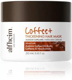 Alfheim Coffee+ Thickening Hair Mask | Biotin & Caffeine for Fine & Thinning Hair | Deep Conditioning & Strengthening Treatment | Moisturizes, Repairs & Adds Volume | Sulfate-Free & Color-Safe 8.45 oz