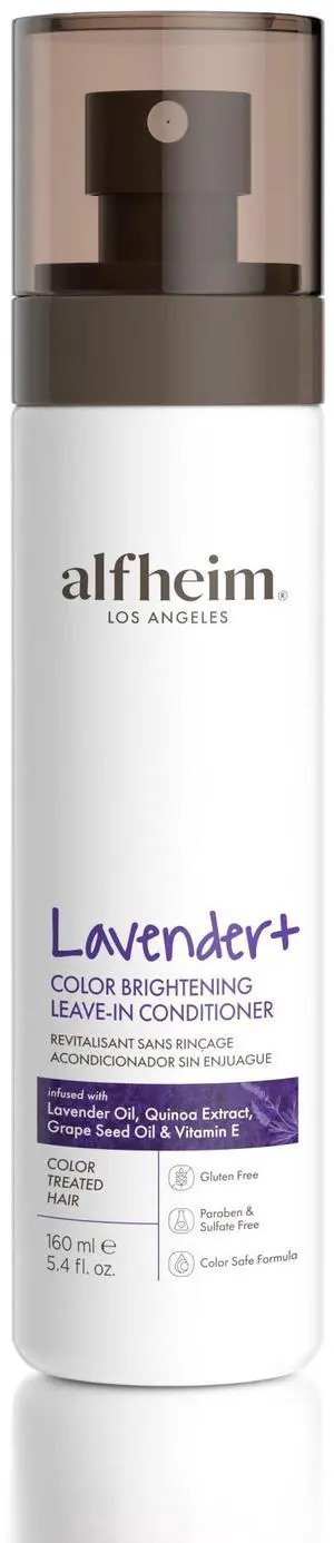 ALFHEIM Lavender Purple Leave-In Conditioner Spray Repairs Blonde & Gray Hair Strengthens Dry Damaged Strands Lightweight Non-Sticky Formula Paraben & Sulfate-Free for On-the-Go & Post-Color Care