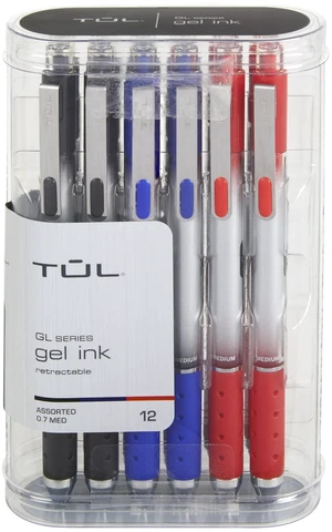 ® GL Series Retractable Gel Pens, Medium Point, 0.7 mm, Silver Barrel, Assorted Business Inks, Pack Of 12 Pens ® GL Series Retractable Gel Pens, Medium Point, 0.7 mm, Silver Barrel, Assorted Business Inks, Pack Of 12 Pens