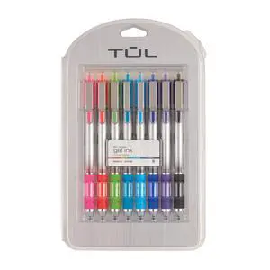 Retractable Gel Pens, Bullet Point, 0.5 mm, Gray Barrel, Assorted Bright Ink Colors, Pack Of 8 Retractable Gel Pens, Bullet Point, 0.5 mm, Gray Barrel, Assorted Bright Ink Colors, Pack Of 8