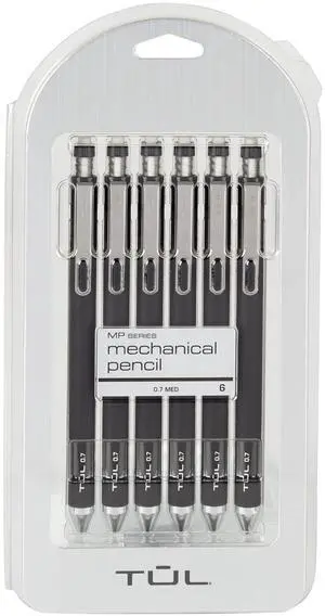 Mechanical Pencils, 0.7 mm, Black Barrels, Pack Of 6 Pencils Mechanical Pencils, 0.7 mm, Black Barrels, Pack Of 6 Pencils