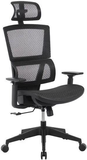 Realspace® Radano Mesh High-Back Executive Office Chair, Black, BIFMA Compliant