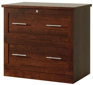 Realspace® 29-7/16"W x 18-1/2"D Lateral 2-Drawer File Cabinet, Mulled Cherry