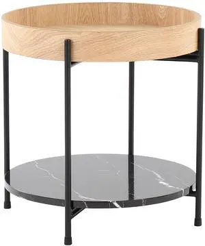 Daniella End Table, Accent Table, Black End Table, Round Side Table, Small Side Table for Small Spaces, Couch Side Table, Living Room End Tables, Mid Century Modern Side Table