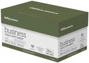 Business Multi-Use Printer & Copy Paper, 10 Reams, White, Letter (8.5" x 11"), 5000 Sheets Per Case, 20 Lb, 92 Brightness, 1 Case Business Multi-Use Printer & Copy Paper, 10 Reams, White, Letter (8.5" x 11"), 5000 Sheets Per Case, 20 Lb, 92 Brightness, 1 Case