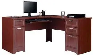 Realspace® Magellan 59"W L-Shape Corner Computer Desk, Classic Cherry